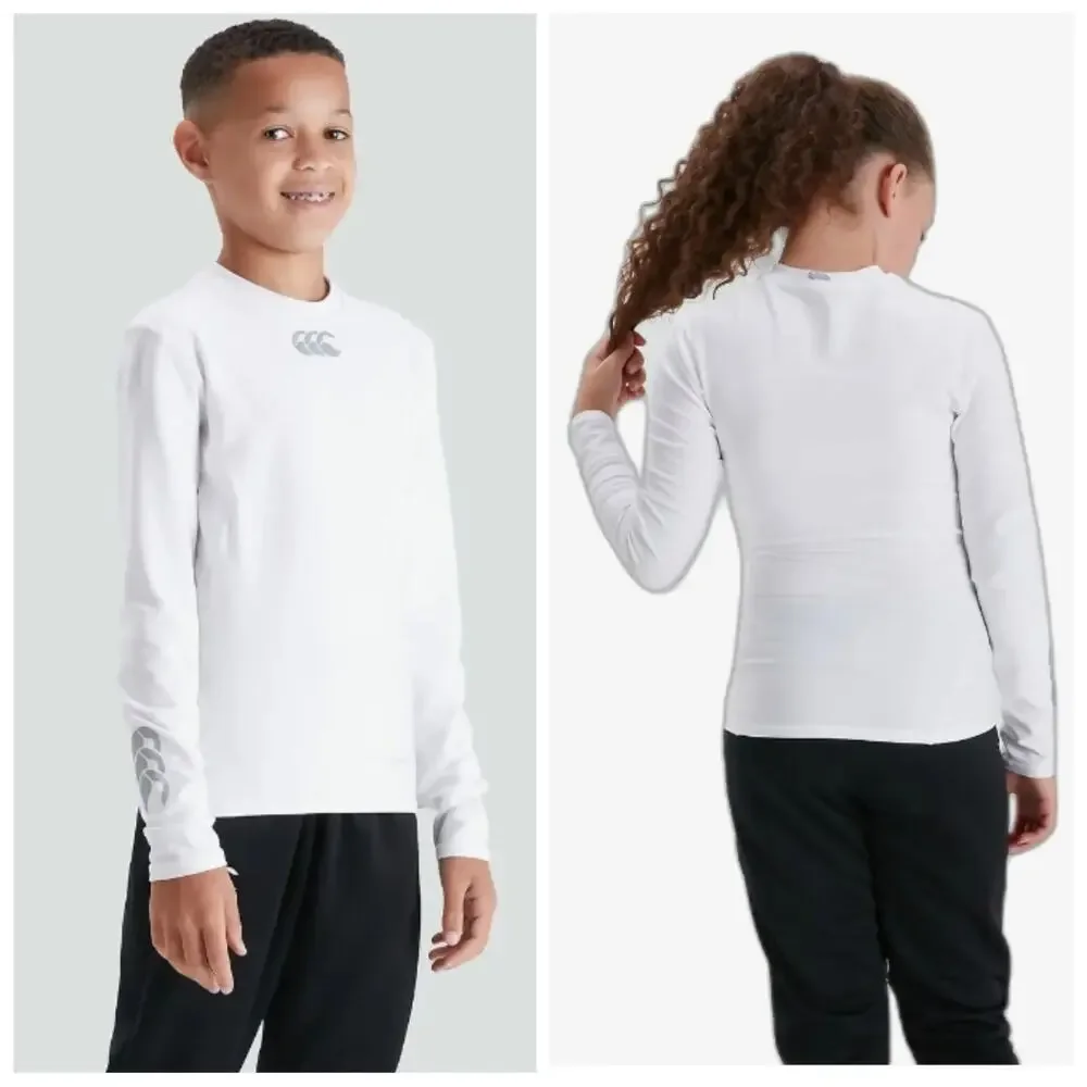 Unisex Canterbury White Thermoreg Baselayer Long Sleeve sz S